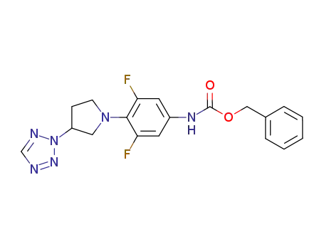 3,5-difluoro-4-[3-(tetrazol-2-yl-pyrrolidin-1-yl)]-phenyl carbamic acid benzyl ester