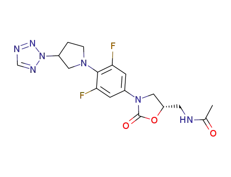 N-((5S)-3-{3,5-difluoro-4-[3-(tetrazol-2-yl)pyrrolidin-1-yl]-phenyl}-2-oxo-5-oxazolidinylmethyl)acetamide