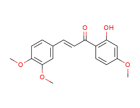 Molecular Structure of 57601-14-6 (2-Propen-1-one,
3-(3,4-dimethoxyphenyl)-1-(2-hydroxy-4-methoxyphenyl)-, (2E)-)