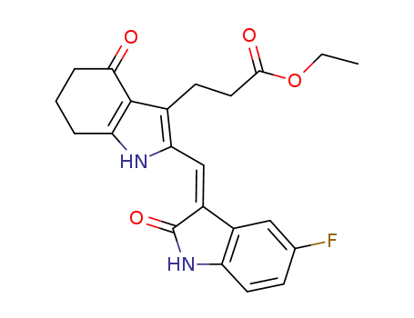 (Z)-ethyl 3-{2-[(5-fluoro-2-oxoindolin-3-ylidene)methyl]-4-oxo-4,5,6,7-tetrahydro-1H-indol-3-yl}propanoate