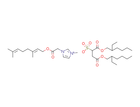 (E)-1-(2-(3,7-dimethylocta-2,6-dienyloxy)-2-oxoethyl)-3-methyI-1H-imidazol-3-ium docusate