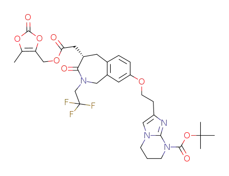 (5-methyl-2-oxo-[1,3]dioxolen-4-yl)methyl (4S)-3-oxo-8-[2-(8-tert-butoxycarbonyl-5,6,7,8-tetrahydroimidazo[1,2-a]pyrimidin-2-yl)ethoxy]-2-(2,2,2-trifluoroethyl)-2,3,4,5-tetrahydro-1H-2-benzazepin-4-acetate
