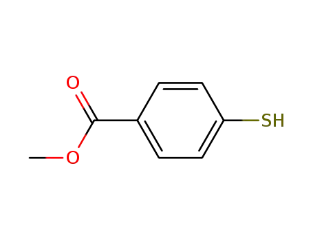 Molecular Structure of 6302-65-4 (Methyl 4-Mercaptobenzoate)