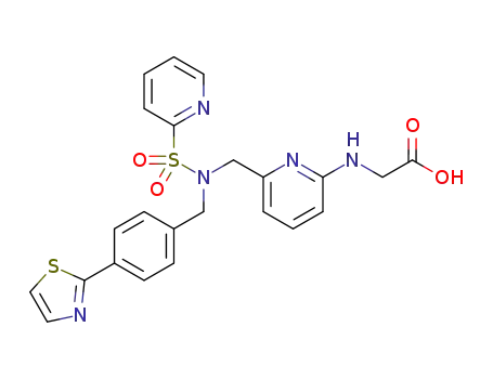 (6-{(pyridin-2-ylsulfonyl)[4-(thiazol-2-yl)benzyl]aminomethyl}pyridin-2-ylamino)-acetic acid