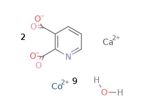 catena-(μ2-pyridine-2,3-carboxylate-N,O,O')(μ4-pyridine-2,3-dicarboxylate-N,O,O',O'',O''')pentaaquacobalt(II)-calcium tetrahydrate