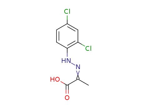 Molecular Structure of 103998-84-1 (2-[(2,4-DICHLORO-PHENYL)-HYDRAZONO]-PROPIONIC ACID)
