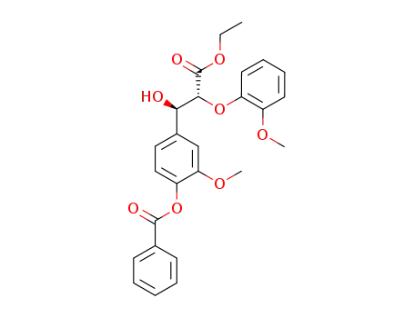 ethyl erythro-3-(4-(benzoyloxy)-3-methoxyphenyl)-2-(2-methoxyphenoxy)-3-hydroxypropionate