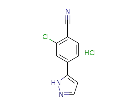 2-Chloro-4-(1H-pyrazol-5-yl)benzonitrile hydrochloride