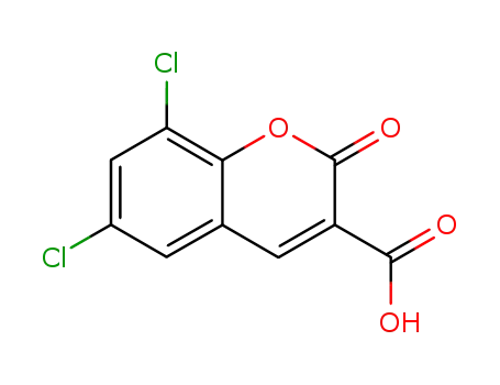 Molecular Structure of 2199-86-2 (6,8-DICHLORO-2-OXO-2H-CHROMENE-3-CARBOXYLIC ACID)