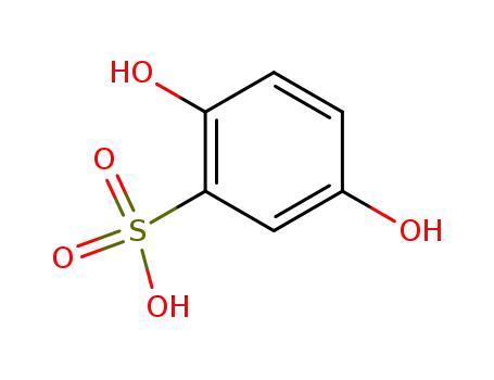Molecular Structure of 88-46-0 (2,5-dihydroxybenzenesulphonic acid)