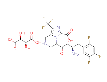(R)-7-[3-amino-4-(2,4,5-trifluorophenyl)butanoyl]-3-trifluoromethyl-5,6,7,8-tetrahydro-imidazo[1,5-a]pyrazine-1-carboxylic acid (2S,3S)-2,3-dihydroxybutanedioic acid