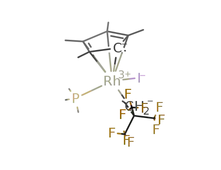 [(η5-pentamethylcyclopentadienyl)RhI(CH2CH2C(CF3)3)(trimethylphosphine)]