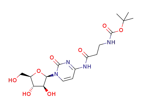 tert-butyl 3-(1-((3S,4S,5R)-3,4-dihydroxy-5-(hydroxymethyl)tetrahydrofuran-2-yl)-2-oxo-1,2-dihydropyrimidin-4-ylamino)-3-oxopropylcarbamate