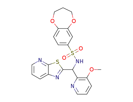 N-((3-methoxy-2-pyridinyl)([1,3]thiazolo[5,4-b]pyridin-2-yl)methyl)-3,4-dihydro-2H-1,5-benzodioxepine-7-sulfonamide