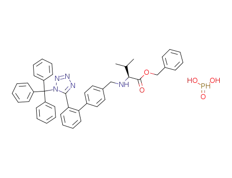 N-[(2'-(1-triphenylmethyl-tetrazol-5-yl)biphenyl-4-yl)methyl]-(L)-valine benzyl ester phosphite
