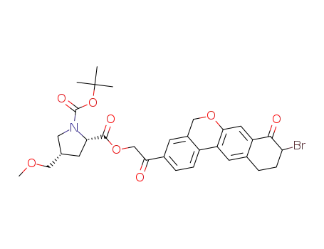 (2S,4S)-2-(2-(9-bromo-8-oxo-8,9,10,11-tetrahydro-5H-dibenzo[c,g]chromen-3-yl)-2-oxoethyl) 1-tert-butyl 4-(methoxymethyl)pyrrolidine-1,2-dicarboxylate