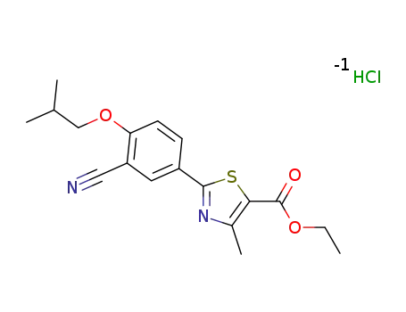 ethyl 4-methyl-2-(4-(2-methylpropyloxy)-3-cyanophenyl)-5-thiazolecarboxylate hydrochloride
