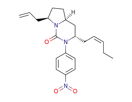 (-)-(Z,3S,4aS,7R)-7-allyl-2-(4-nitrophenyl)-3-(pent-2-en-1-yl)hexahydropyrrolo[1,2-c]pyrimidin-1(2H)-one