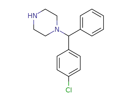 Molecular Structure of 303-26-4 (1-(4-Chlorobenzhydryl)piperazine)