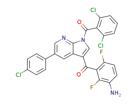 (3-(3-amino-2,6-difluorobenzoyl)-5-(4-chlorophenyl)-1H-pyrrolo[2,3-b]pyridin-1-yl)(2,6-dichlorophenyl)methanone