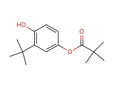 Molecular Structure of 66549-79-9 (Propanoic acid, 2,2-dimethyl-, 3-(1,1-dimethylethyl)-4-hydroxyphenyl
ester)