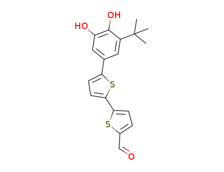 5′-(3-(tert-butyl)-4,5-dihydroxyphenyl)-[2,2′-bithiophene]-5-carboxaldehyde
