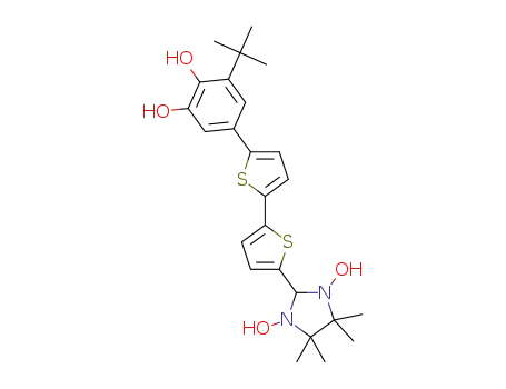 2-(5′-(3-(tert-butyl)-4,5-dihydroxyphenyl)-[2,2′-bithiophen]-5-yl)-4,4,5,5-tetramethylimidazolidine-1,3-diol