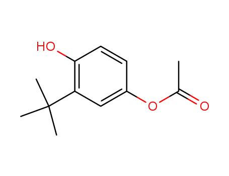 Molecular Structure of 717-47-5 (2-(1,1-Dimethylethyl)-1,4-benzenediol 4-acetate)