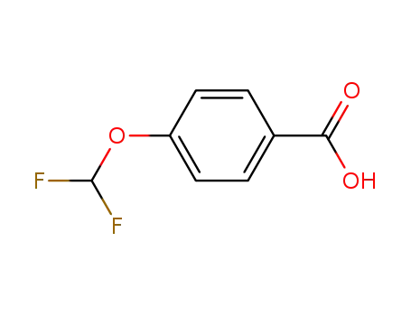 Molecular Structure of 4837-20-1 (4-(Difluoromethoxy)benzoic acid)