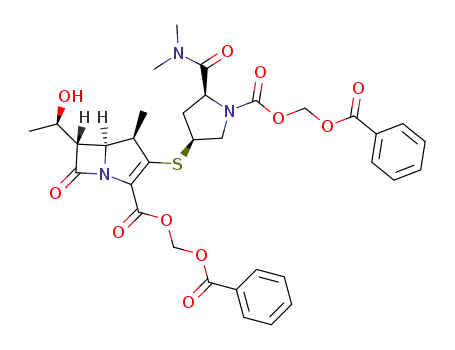 (4R,5S,6S)-3-[[(3S,5S)-5-[(dimethylamino)carbonyl]-1-[[benzoyloxymethoxy]carbonyl]-3-pyrrolidinyl]thio]-6-[(1R)-1-hydroxyethyl]-4-methyl-7-oxo-1-azabicyclo[3.2.0]hept-2-ene-2-carboxylic acid benzoyloxymethyl ester