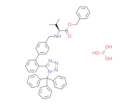 N-[(2'-(1-triphenylmethyltetrazol-5-yl)biphenyl-4-yl)methyl]-(L)-valine benzyl ester phosphorous acid salt