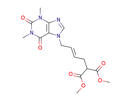 (E)-diethyl 2-(4-(1,3-dimethyl-2,6-dioxo-2,3-dihydro-1H-purin-7(6H)-yl)but-2-en-1-yl)malonate