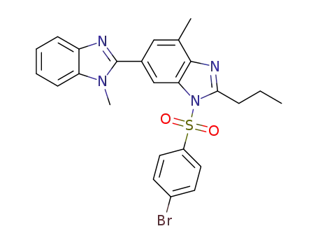 3-(4-bromophenylsulfonyl)-1,7-dimethyl-2-propyl-1H,3H-2,5-bibenzo[d]imidazole