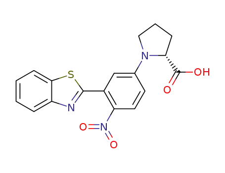 (2R)-1-[3-(1,3-benzothiazol-2-yl)-4-nitrophenyl]pyrrolidine-2-carboxylic acid