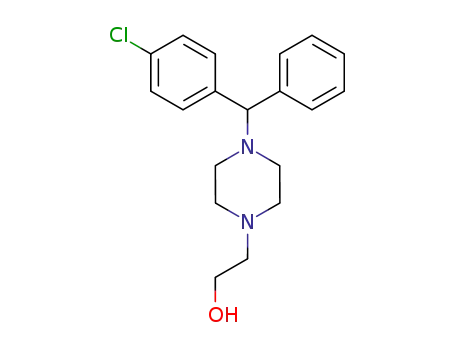 Molecular Structure of 109806-71-5 (4-[(4-CHLOROPHENYL)PHENYLMETHYL]-1-PIPERAZINEETHANOL DIHYDROCHLORIDE)