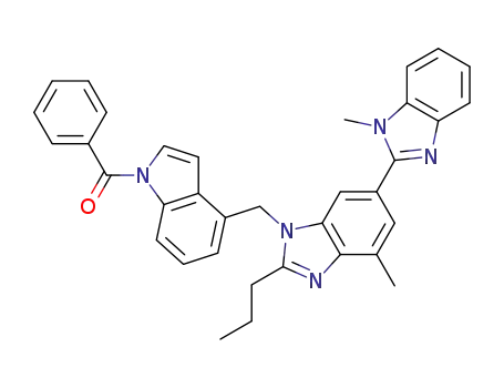 [4-[[2-propyl-4-methyl-6-(1-methylbenzimidazol-2-yl)benzimidazole-1-yl]methyl]-1H-indol-1-yl](phenyl)methanone