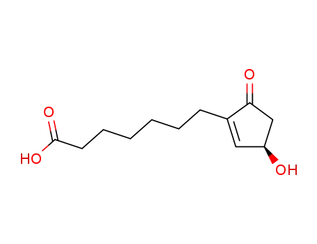 Molecular Structure of 54996-33-7 ((R)-(+)-3-HYDROXY-5-OXO-1-CYCLOPENTENE-1-HEPTANOIC ACID)