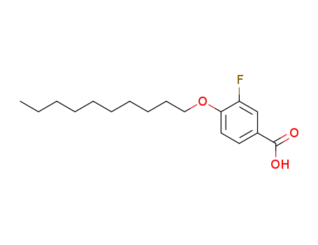 Molecular Structure of 451-94-5 (Benzoic acid, 4-(decyloxy)-3-fluoro-)