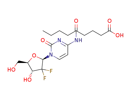 5-((1-((2R,4R,5R)-3,3-difluoro-4-hydroxy-5-(hydroxymethyl) tetrahydrofuran-2-yl)-2-oxo-1,2-dihydro-pyrimidin-4-yl)amino)-5-oxo-nonanoic acid