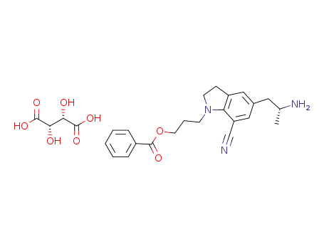 (R)-1-(1-(3-(benzoyloxy)propyl)-7-cyanoindolin-5-yl)propan-2-aminium (2S,3S)-3-carboxy-2,3-dihydroxypropanoate