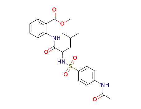 methyl 2-(2-(4-acetamidophenylsulfonamido)-4-methylpentanamido)benzoate