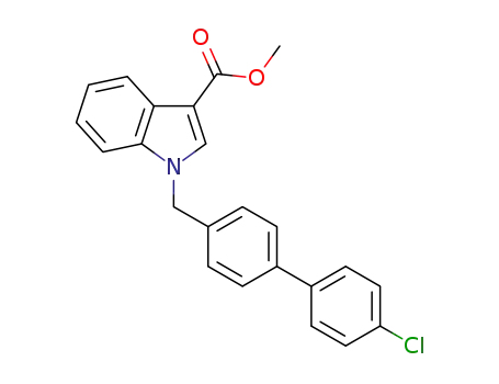 1-((4'-chloro-[1,1'-biphenyl]-4-yl)methyl)-1H-indole-3-carboxylic acid methyl ester