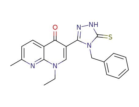3-(4-benzyl-5-thioxo-4,5-dihydro-1H-1,2,4-triazol-3-yl)-1-ethyl-7-methyl-1,8-naphthyridin-4(1H)-one