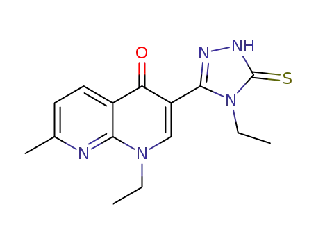 1-ethyl-3-(4-ethyl-5-thioxo-4,5-dihydro-1H-1,2,4-triazol-3-yl)-7-methyl-1,8-naphthyridin-4(1H)-one