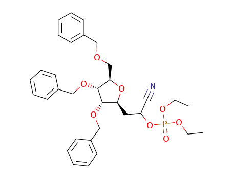 2-diethylphosphonooxy-3-(2,3,5-tri-O-benzyl-β-ribofuranosyl)-propionitrile