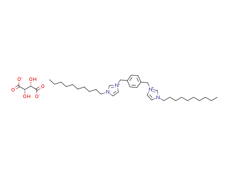 3,3'-di-n-decyl-1,1'(1,4-phenylenedimethylene)diimidazolium D-tartrate