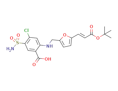 (E)-2-(((5-(3-(tert-butoxy)-3-oxoprop-1-en-1-yl)furan-2-yl)methyl)amino)-4-chloro-5-sulfamoylbenzoic acid