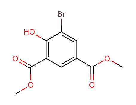 Molecular Structure of 54176-51-1 (1,3-Benzenedicarboxylic acid, 5-bromo-4-hydroxy-, dimethyl ester)