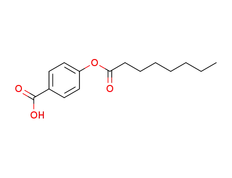 Molecular Structure of 56670-31-6 (Benzoic acid, 4-[(1-oxooctyl)oxy]-)