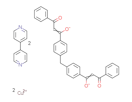 {[Cu2(1-(4-{[4-(3-oxo-3-phenylpropanoyl)phenyl]methyl}phenyl)-3-phenylpropane-1,3-dione)2](4,4’-bipyridine)}n